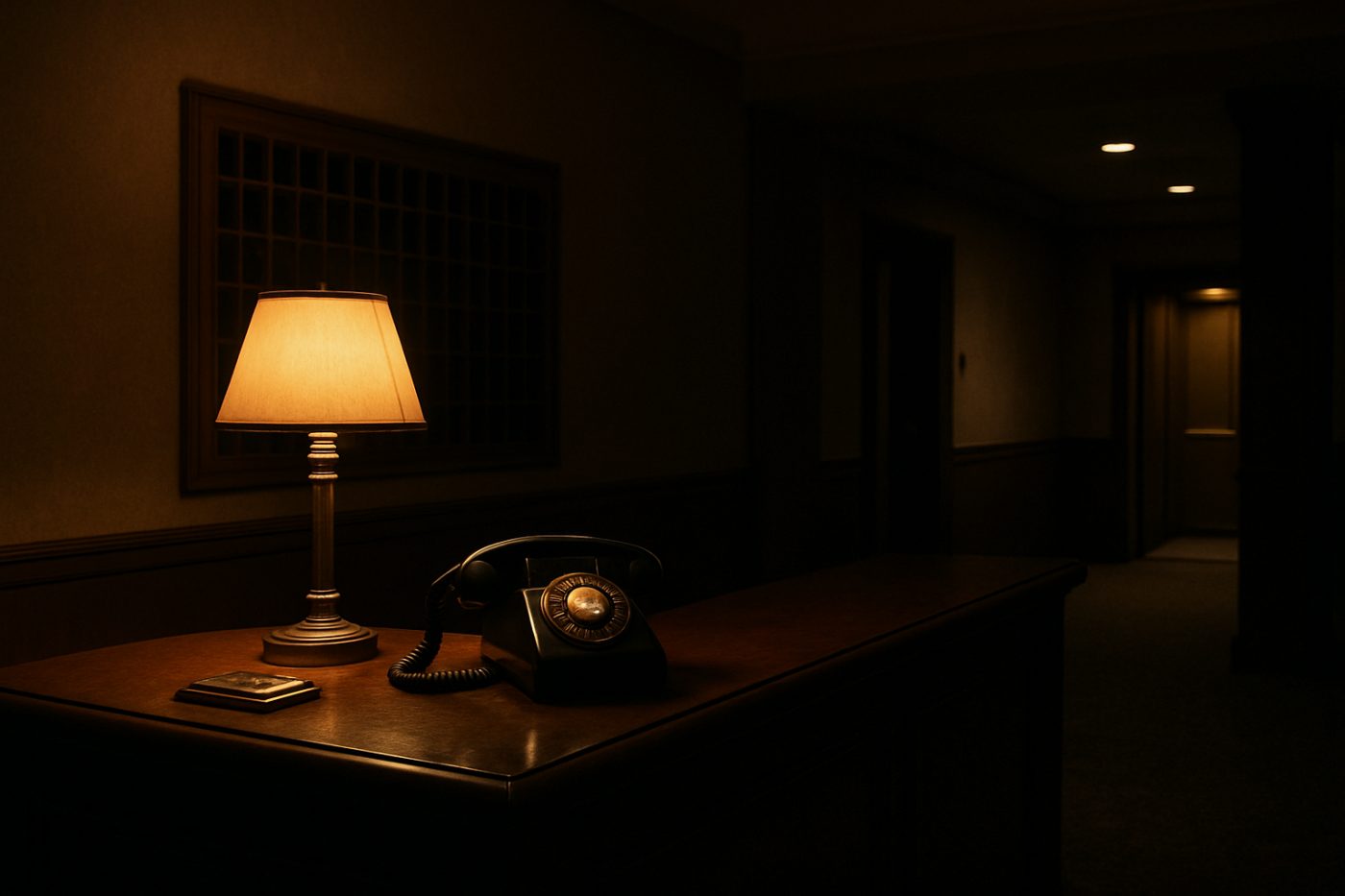 Haunted hotel front desk