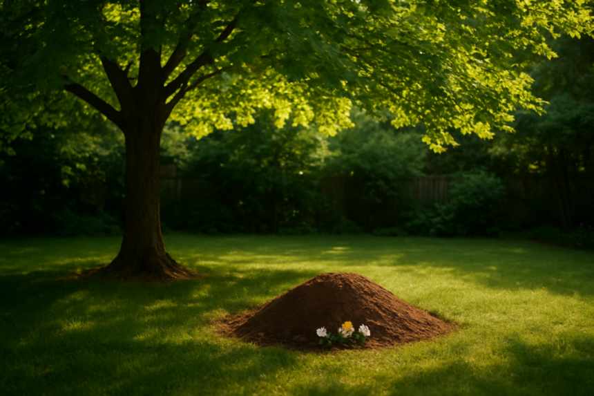 Maple tree dog burial site