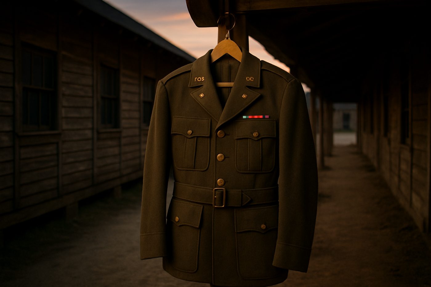 Old military uniform hanging