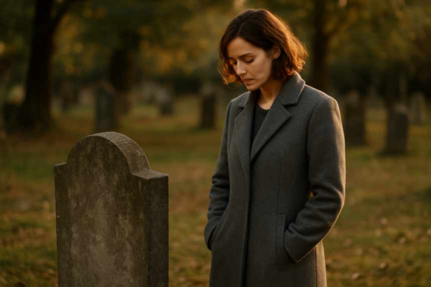 woman in grey coat