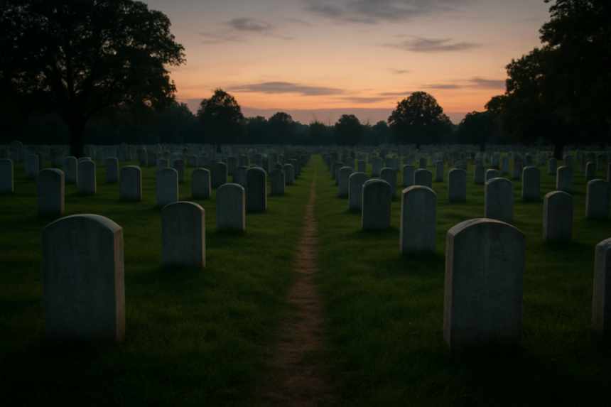old cemetery path twilight