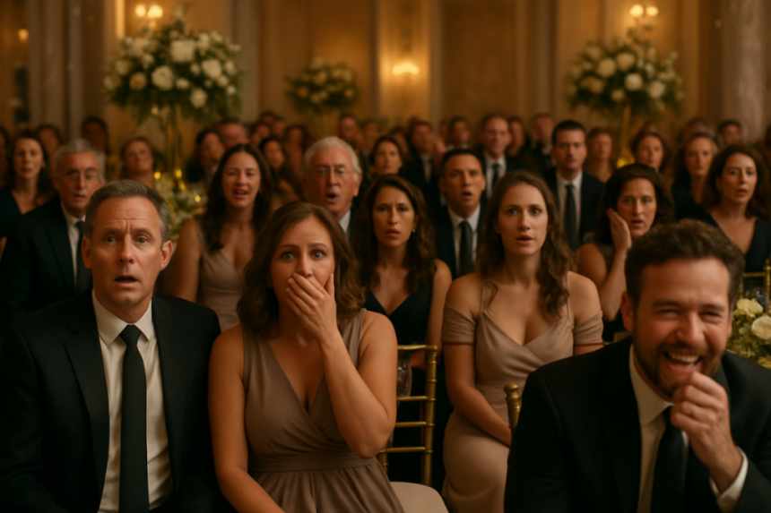 Wedding guests shocked silence
