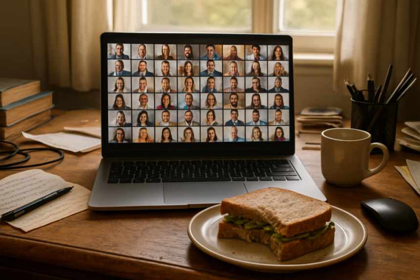 Video call sandwich moment