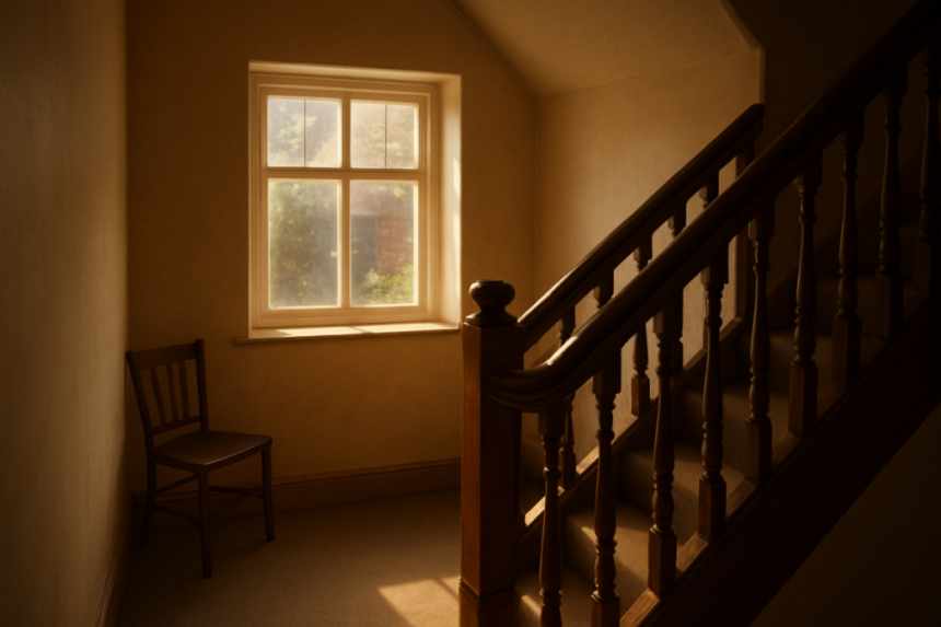 Dream house staircase landing window