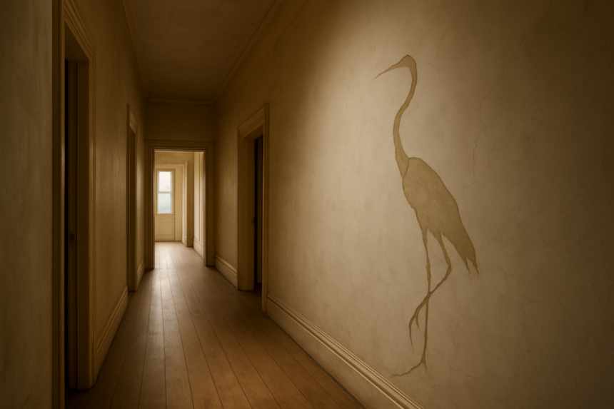 Hallway plaster crack heron