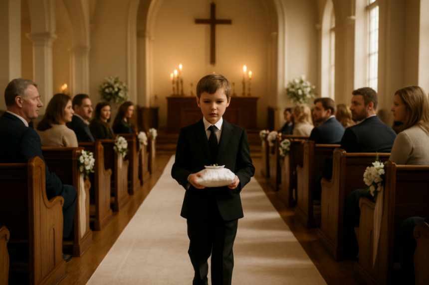 ring bearer walking aisle