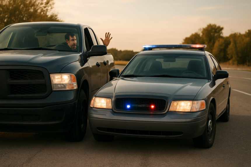 Unmarked police car lights