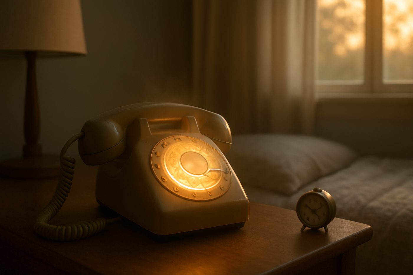 Phone ringing at dawn