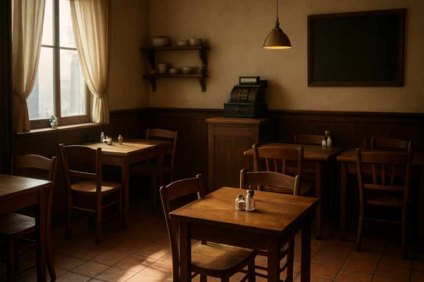 Small family restaurant interior