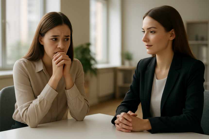 Job interview revealing resemblance