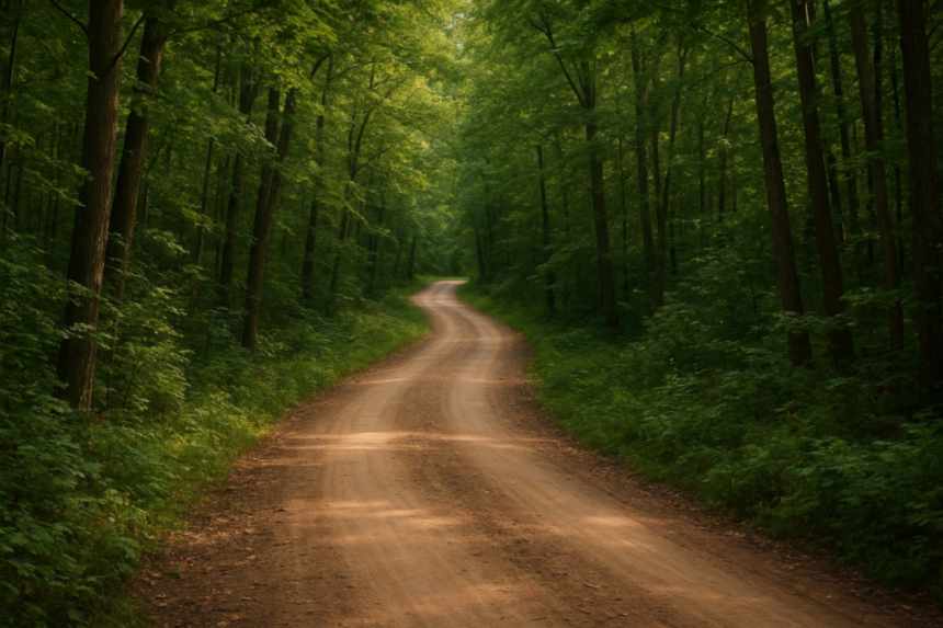 Remote forest road