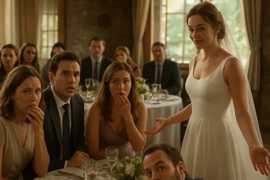 wedding guests shocked scene