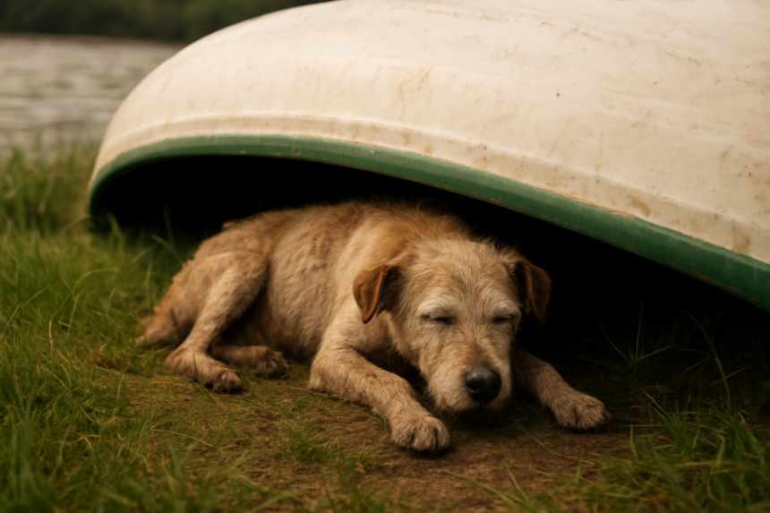 Three Fences, a Boat, and Biscuit Waiting