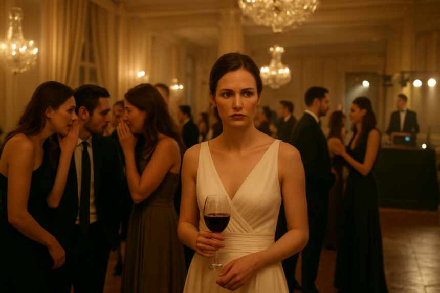 Wedding reception tense moment