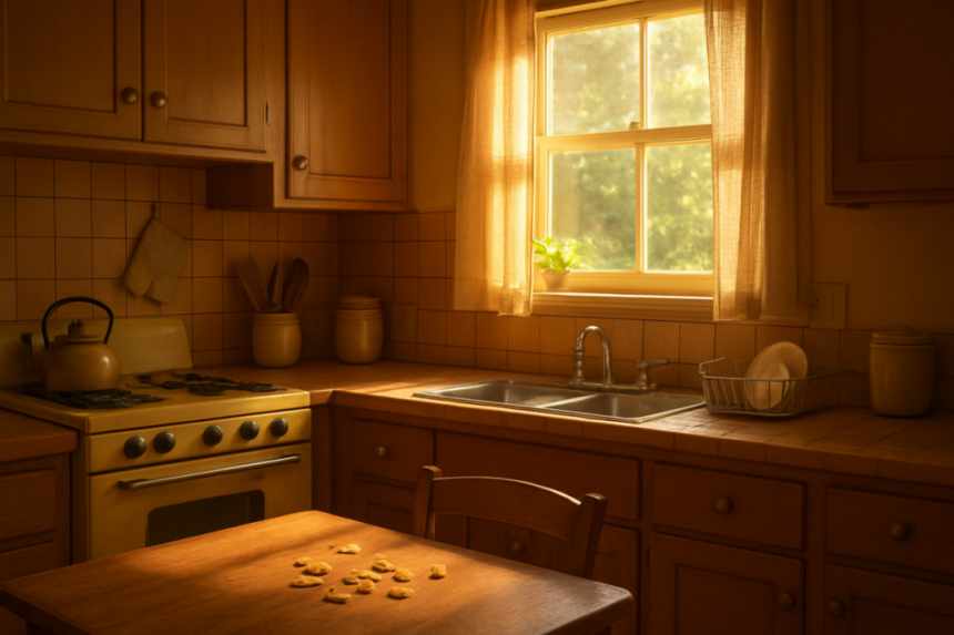 Yellow kitchen scene