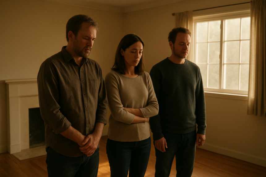 Family in empty room