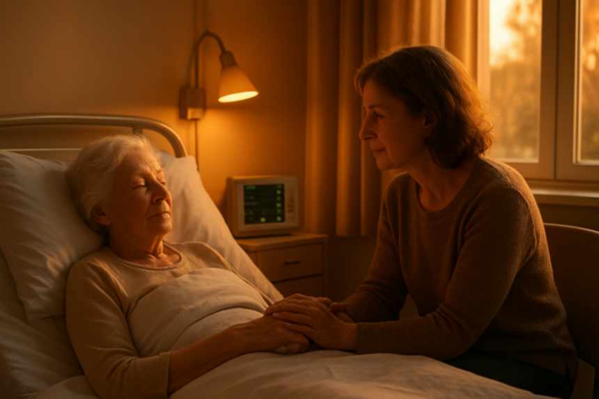 Deathbed handholding comfort