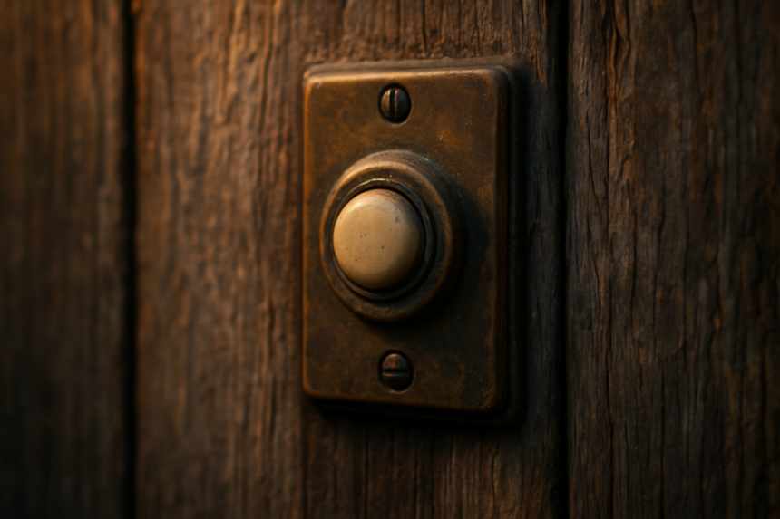 Old house doorbell button