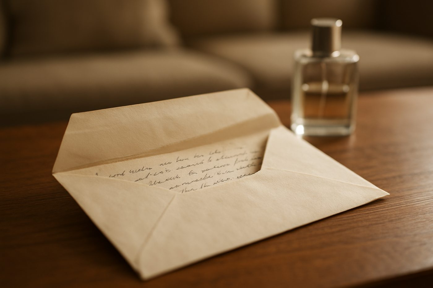 Opened mail on table