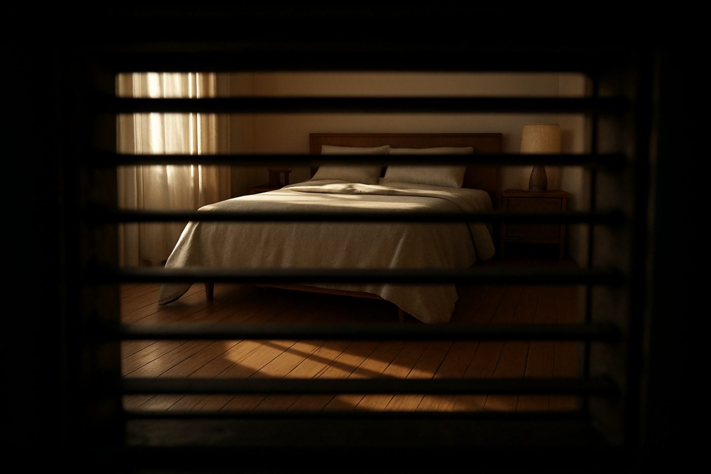 vent hole overlooking bedroom