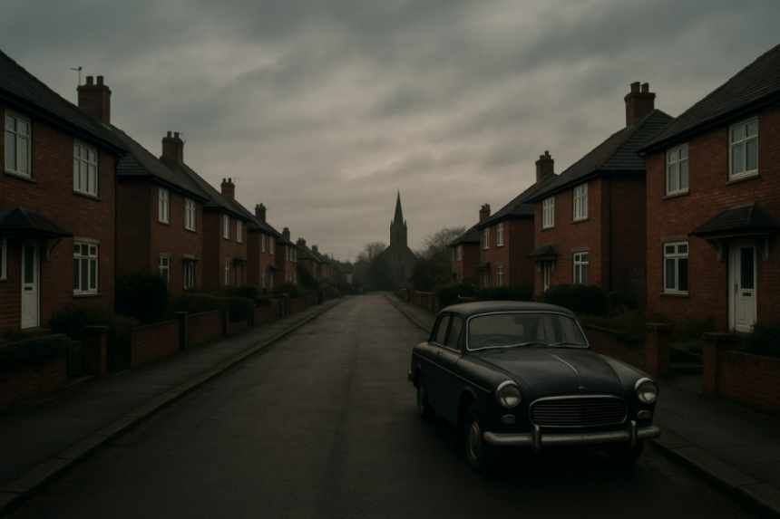 Haunted small-town street scene