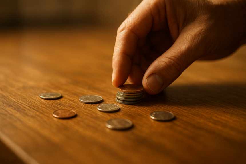 Coins on counter payment