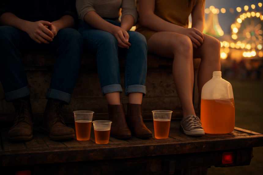 tailgate drinking at fairgrounds