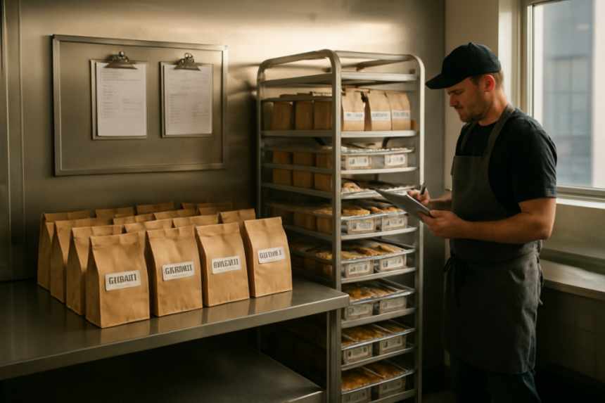 large conference catering order packed
