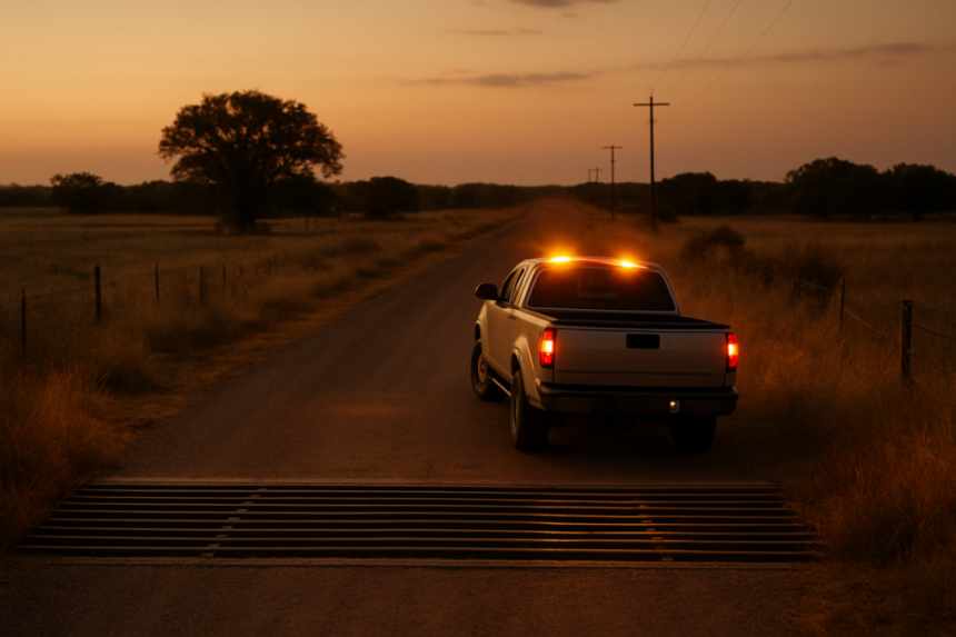 cattle guard on rural road