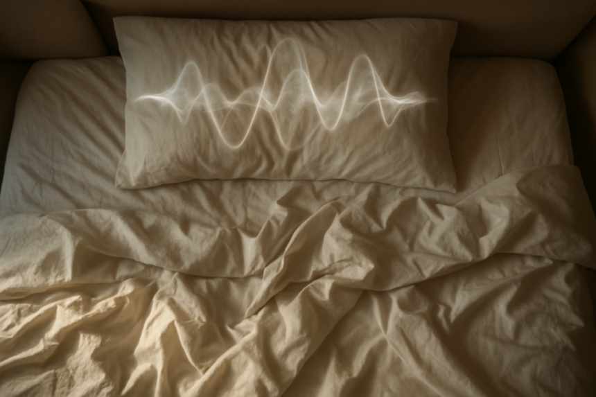 Three eerie voices over bed