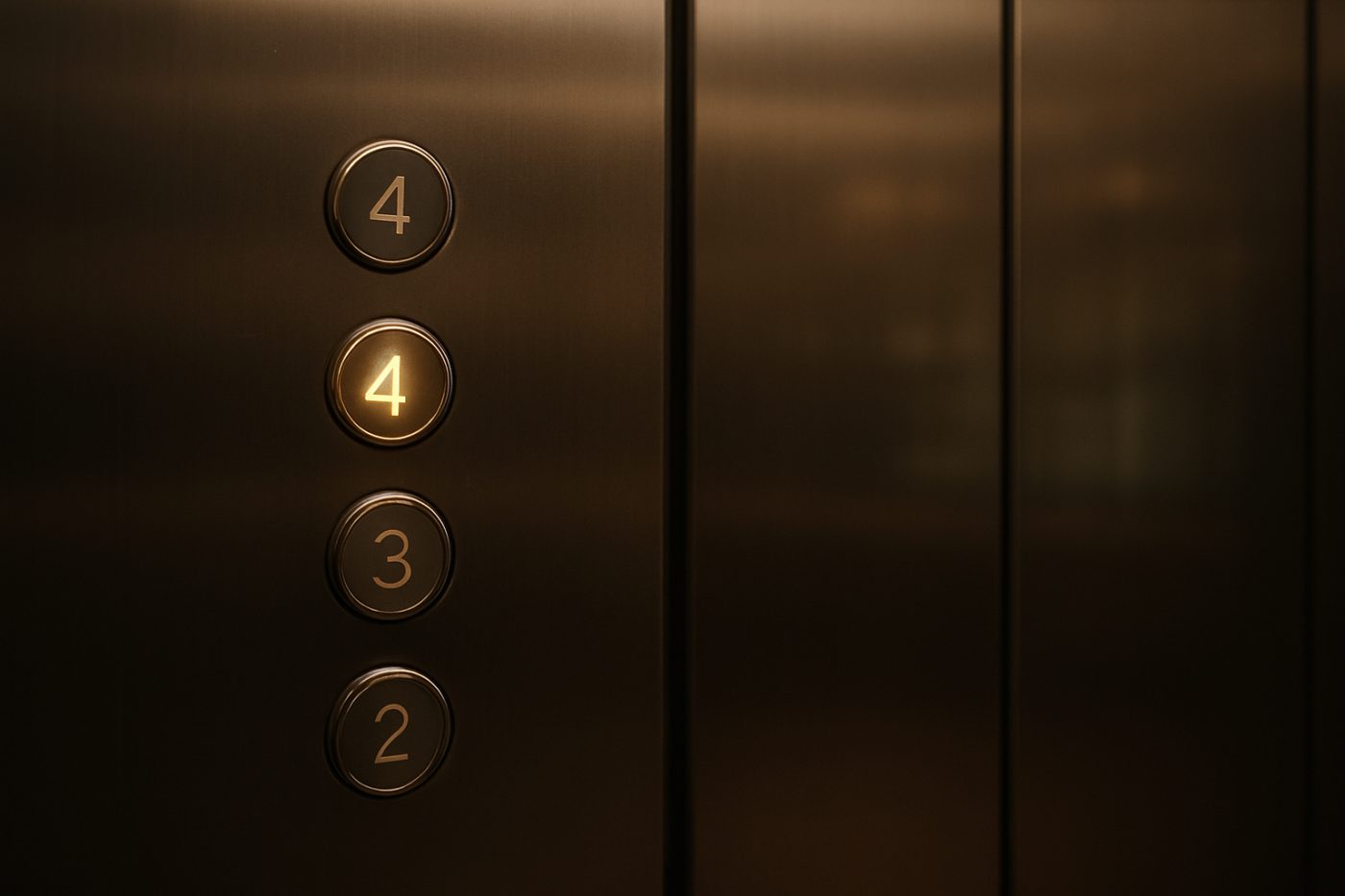 Elevator panel missing floor