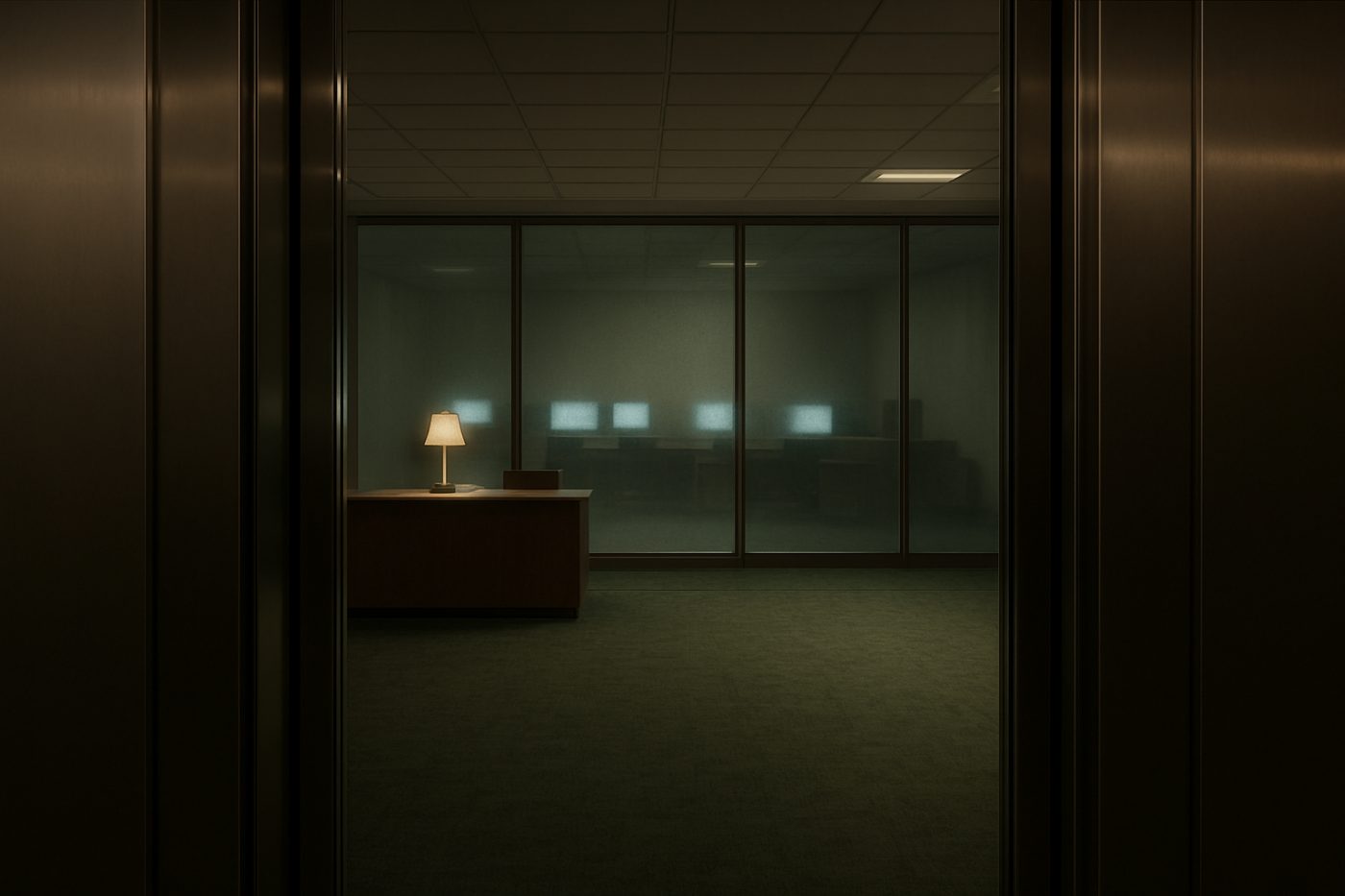 Unseen elevator floor interior