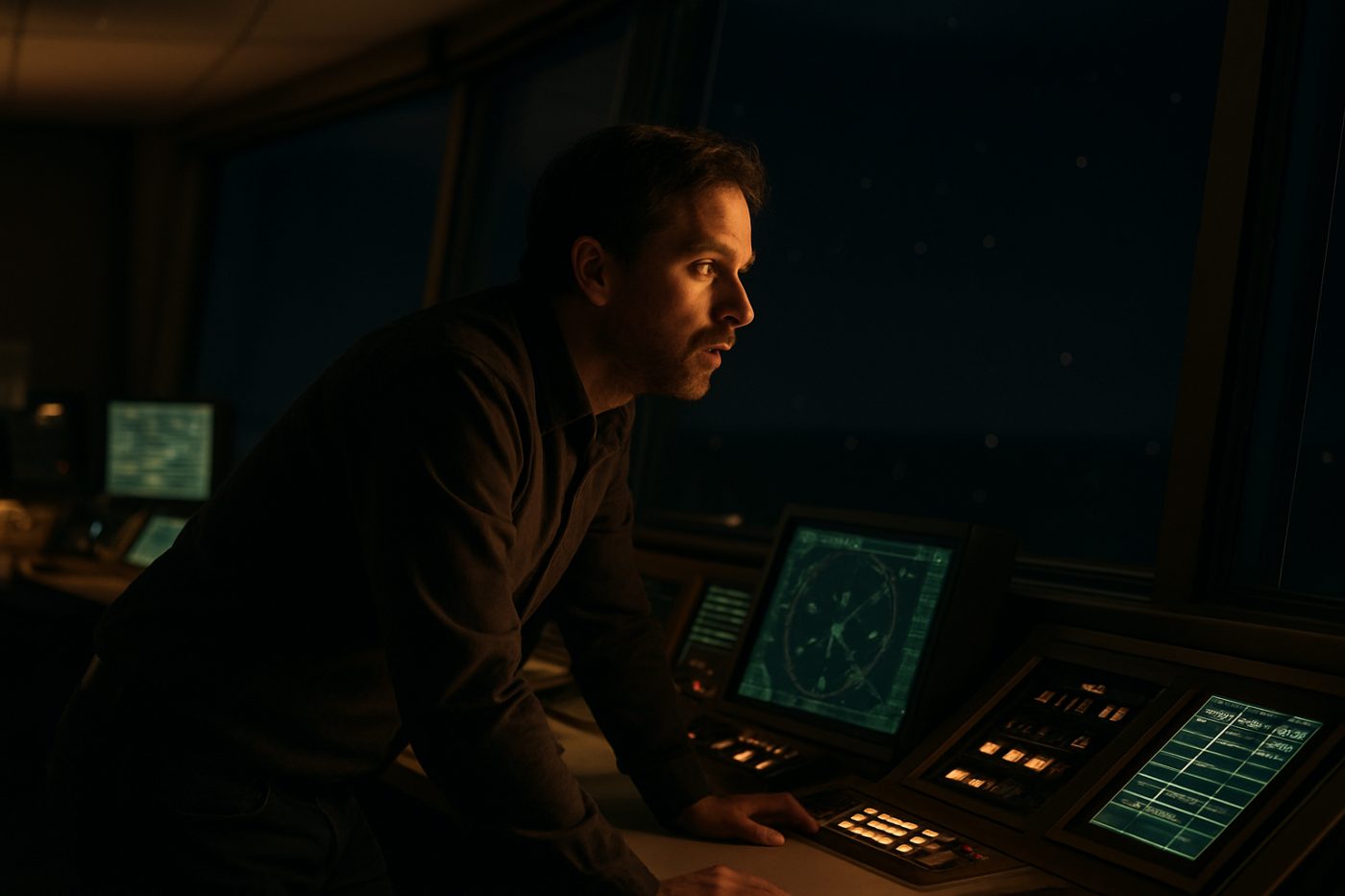 Controller watching UFO sky