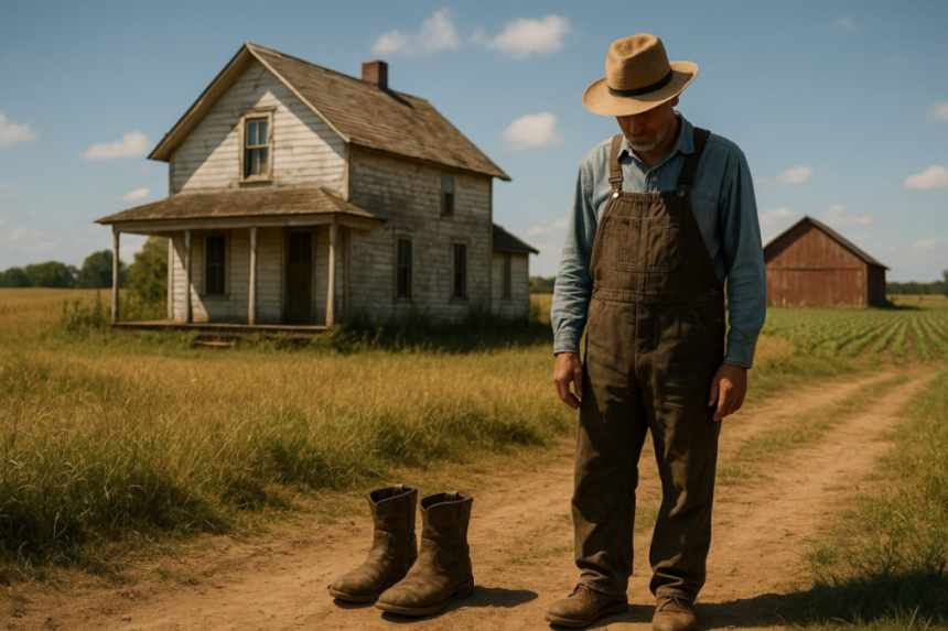 Farmer avoiding eye contact