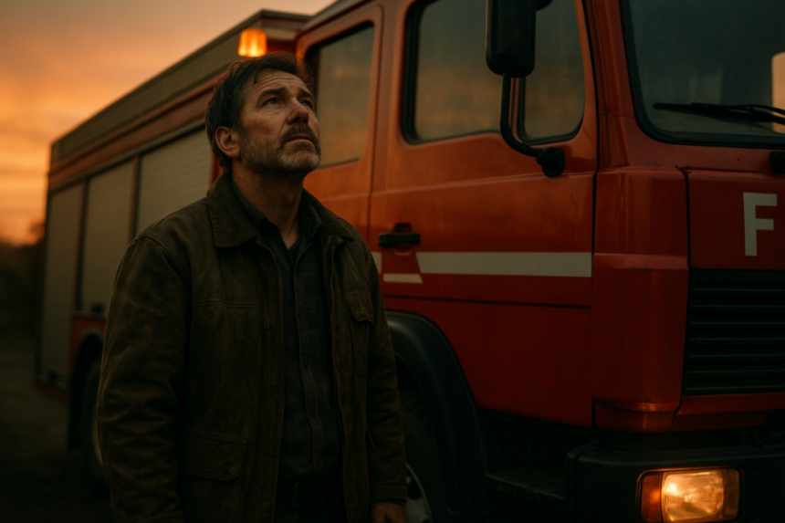 Fire brigade witness at night