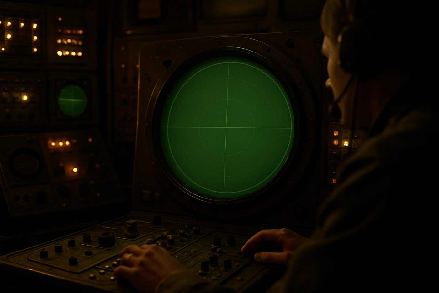 empty radar screen room