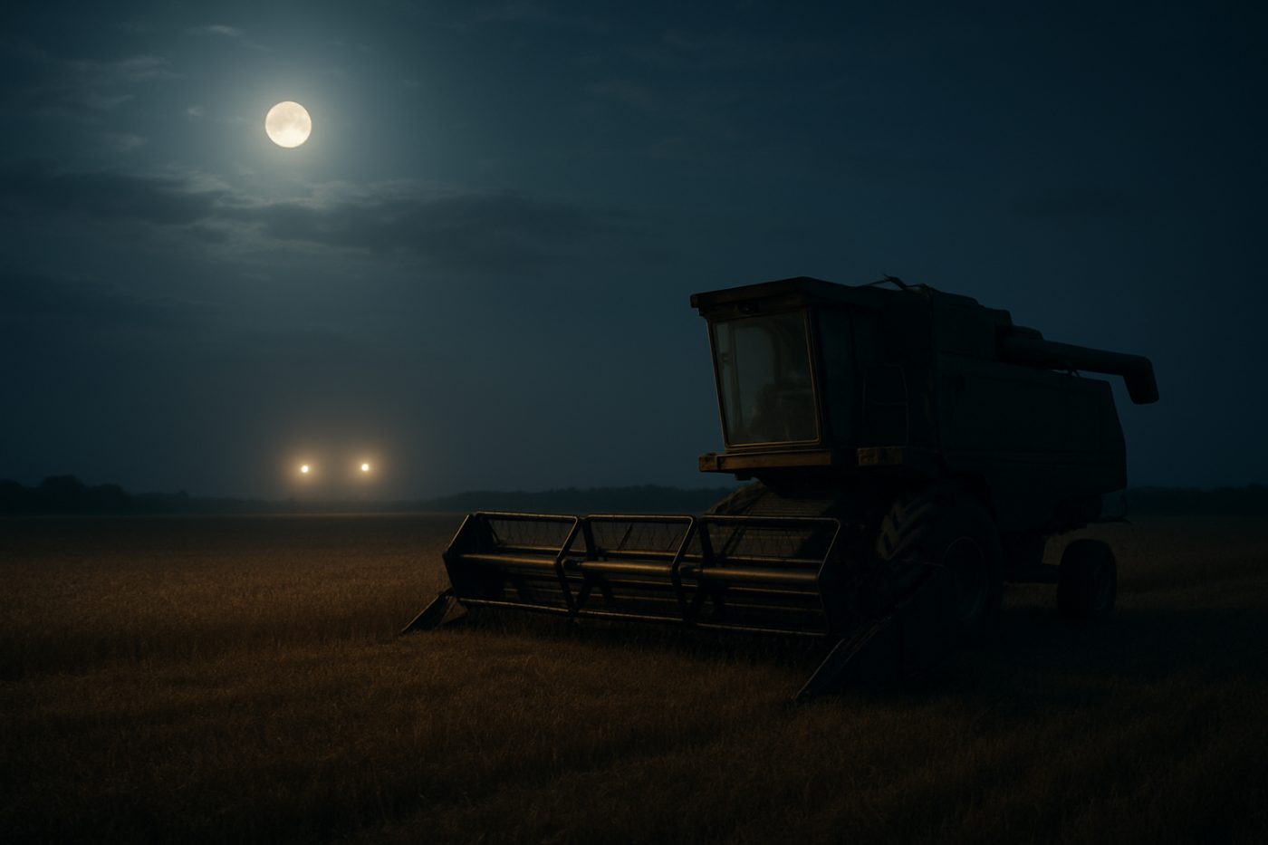 UFO lights in field
