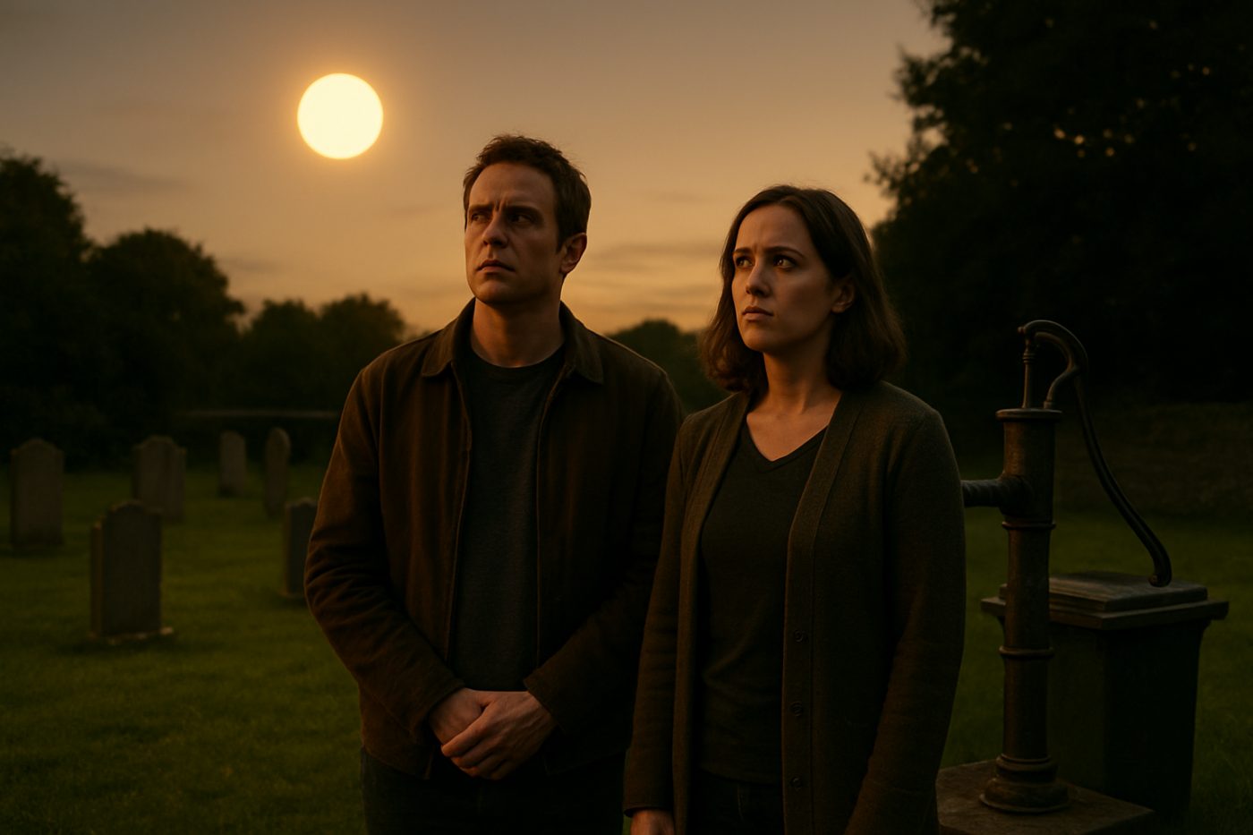Siblings watching silent light