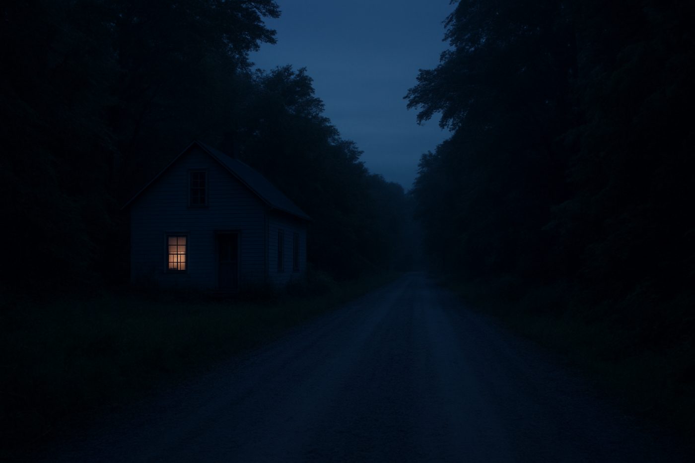 rural gravel road end