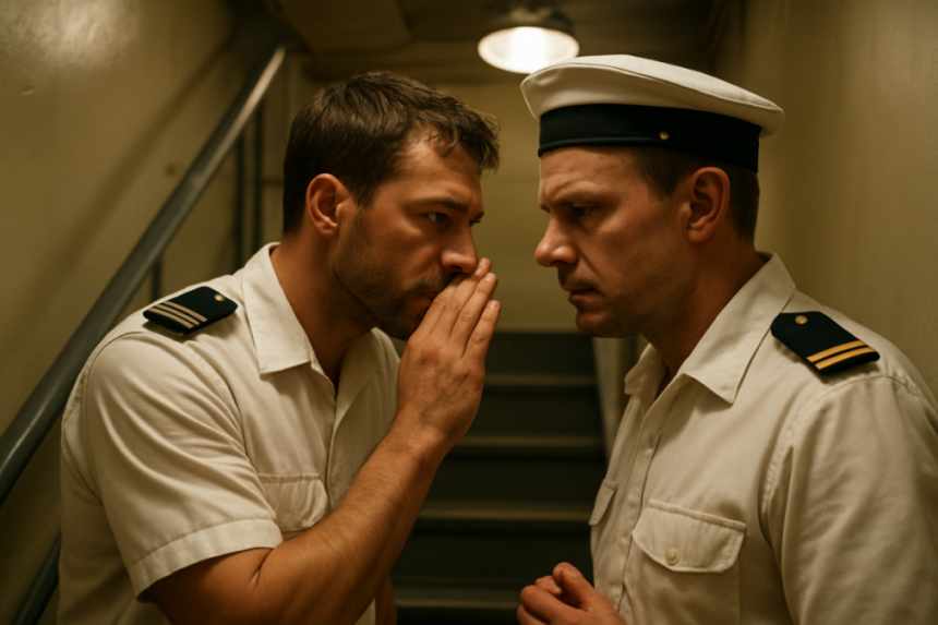 sailors discussing cryptid sighting