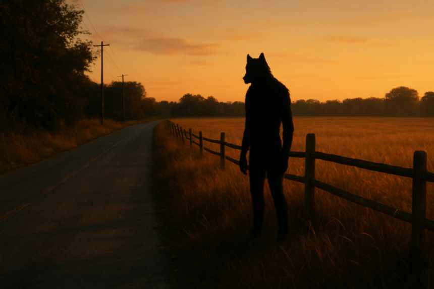 Dogman in field