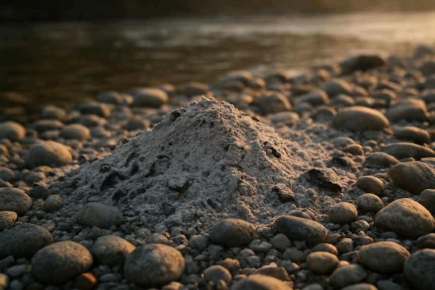 undisturbed fire ash