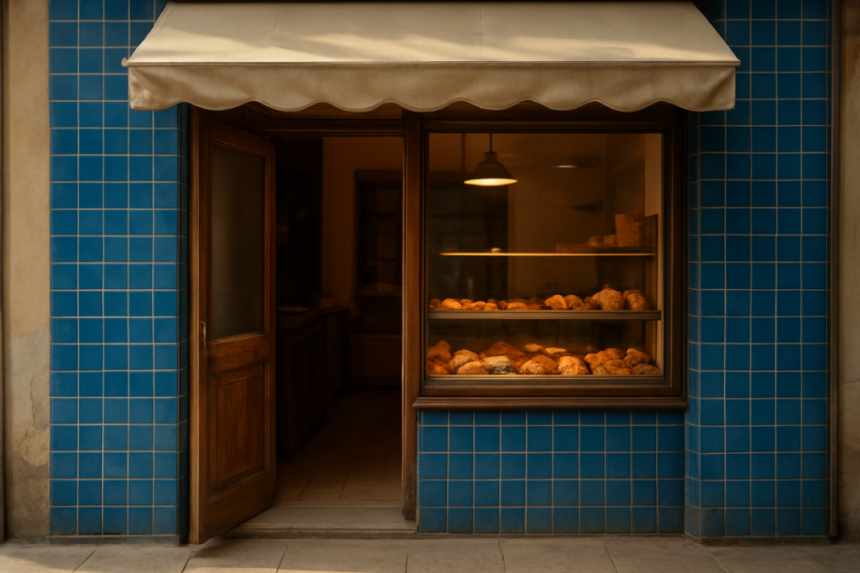 Blue-tiled Lisbon bakery