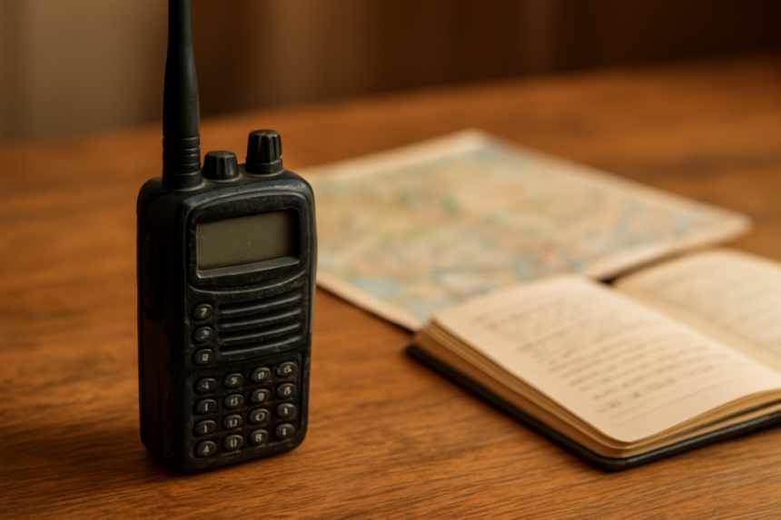 Old handheld radio kept safe