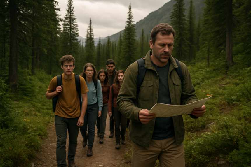 School group on safer north trail