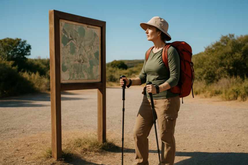 woman at trailhead
