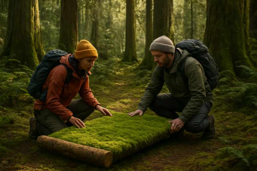 We Found A Perfectly Made Bed Of Moss Nine Miles From Any Trail