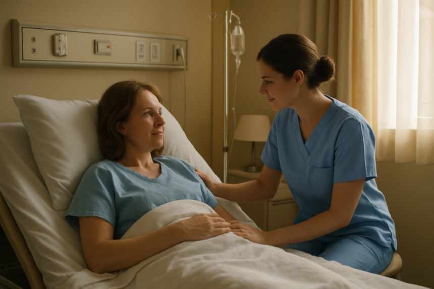 hospital room nurse visit