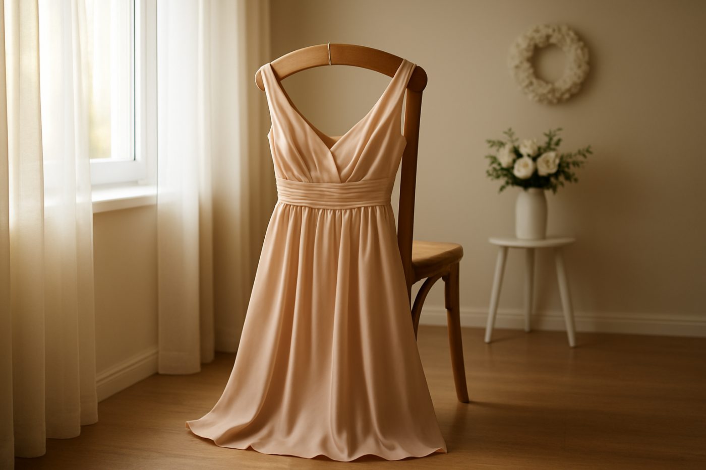empty bridesmaid dress