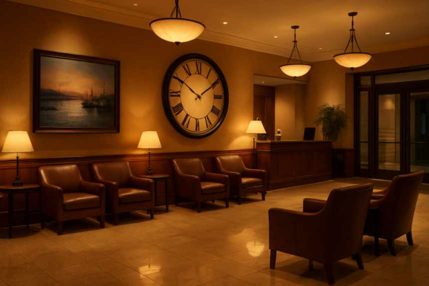 hotel lobby harbour painting